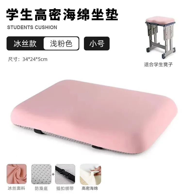 Thickened High-density Sponge Chair Cushion in Summer, Student Seat Cushion, Classroom Stool Seat Cushion, Fart Pad and Butt Pad
