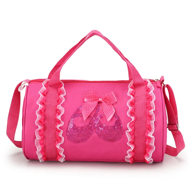Childrens Shoulder Bag Latin and Ballet Schoolbag Girl Princess Dance Bag Waterproof and Lightweight and Comfortable Breathable