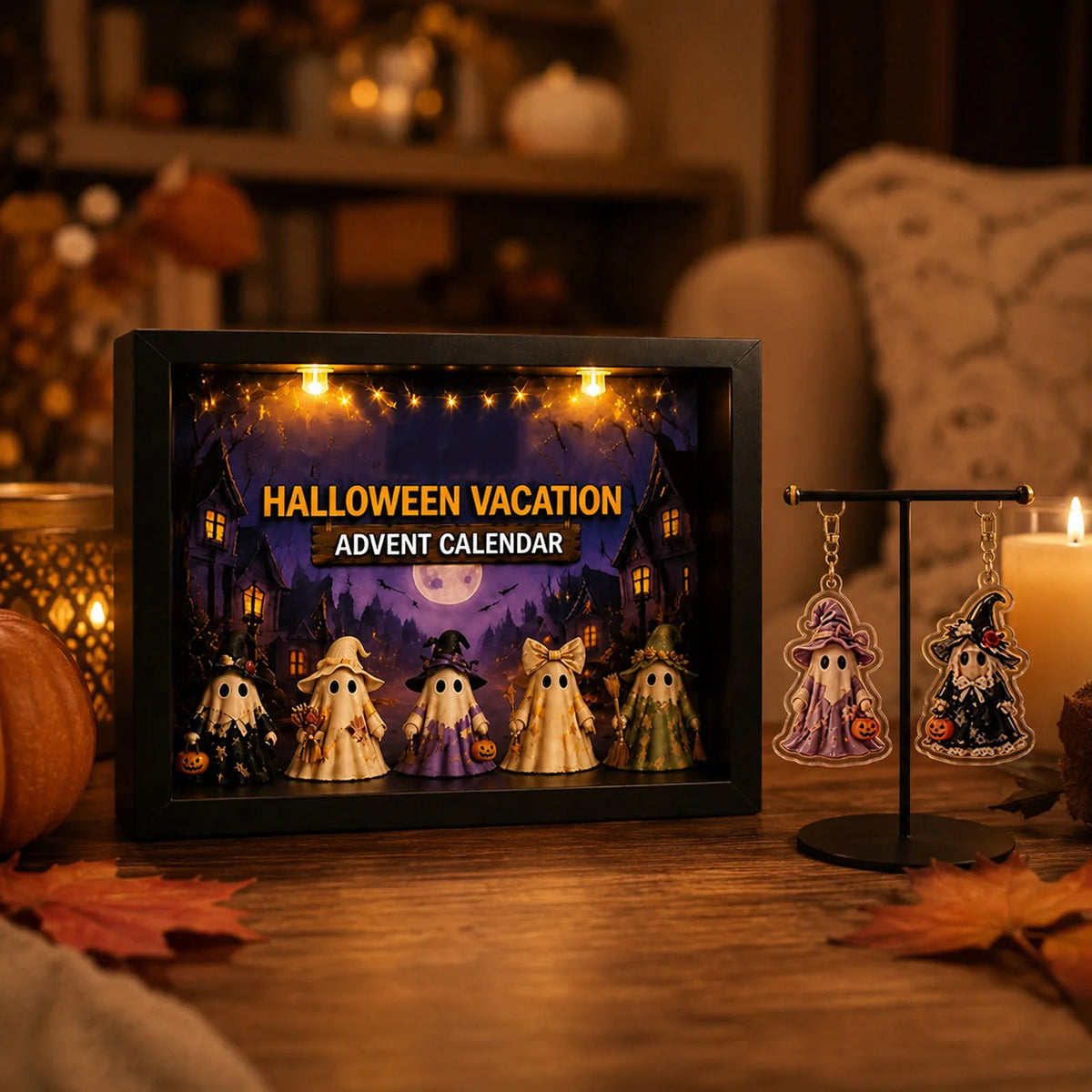Halloween Vacation 2026 Advent Calendar Halloween Countdown Calendar Pendant for Home Office Room Decor Halloween Count Down