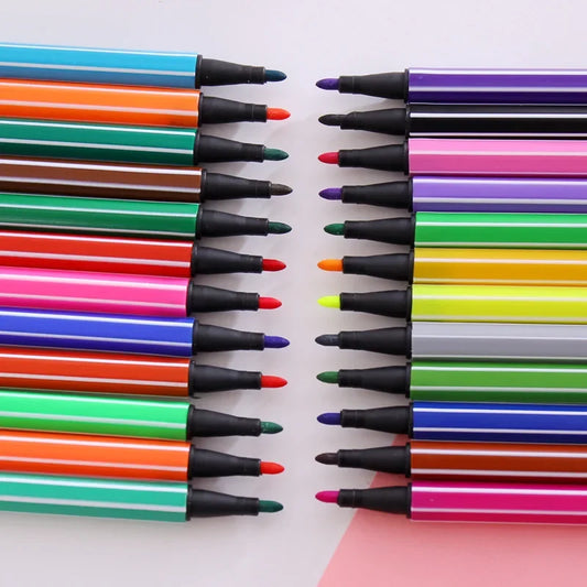 Children Painting 6/12 Non-toxic Water Color Pencil Washable Watercolor Pen Mark Painting for Kids Drawing Art Supplies