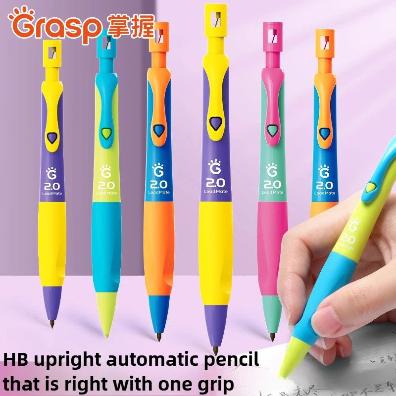 GRASP 2.0mm Mechanical Pencil Set Posture Correction Anti-Break Lead for Kids Children Writing School Supplies Korean Stationery