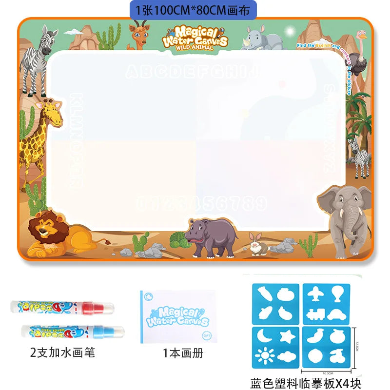 Oversized Magical Water Canvas pens Montessori Toys Learning Blanket Writing  Drawing Repeated Graffiti Painting  toy