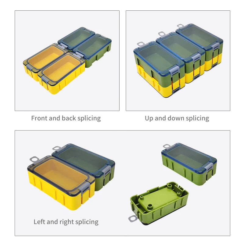 New 3Pcs Fishing Box Mini Plastic Accessories Storage Box Hook Organizer boxes Bait container Carp Tool Case with Luminous