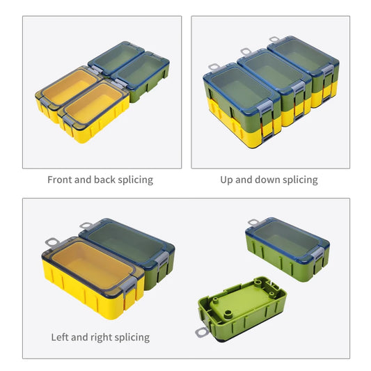 New 3Pcs Fishing Box Mini Plastic Accessories Storage Box Hook Organizer boxes Bait container Carp Tool Case with Luminous