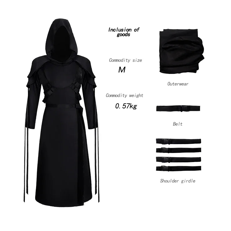 The Ghost Face Cosplay Costume Game Dead Daylight Role Play Uniform Halloween Carnival Party Outfit Men Women Medieval Costume