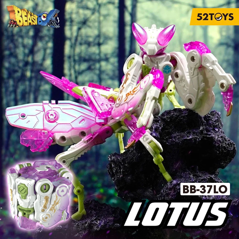 52TOYS Beastbox BB-37LO LOTUS  Mantis Deformation Robot, Converting in Mecha and Cube, Action Figure, Collectible Gift for teens