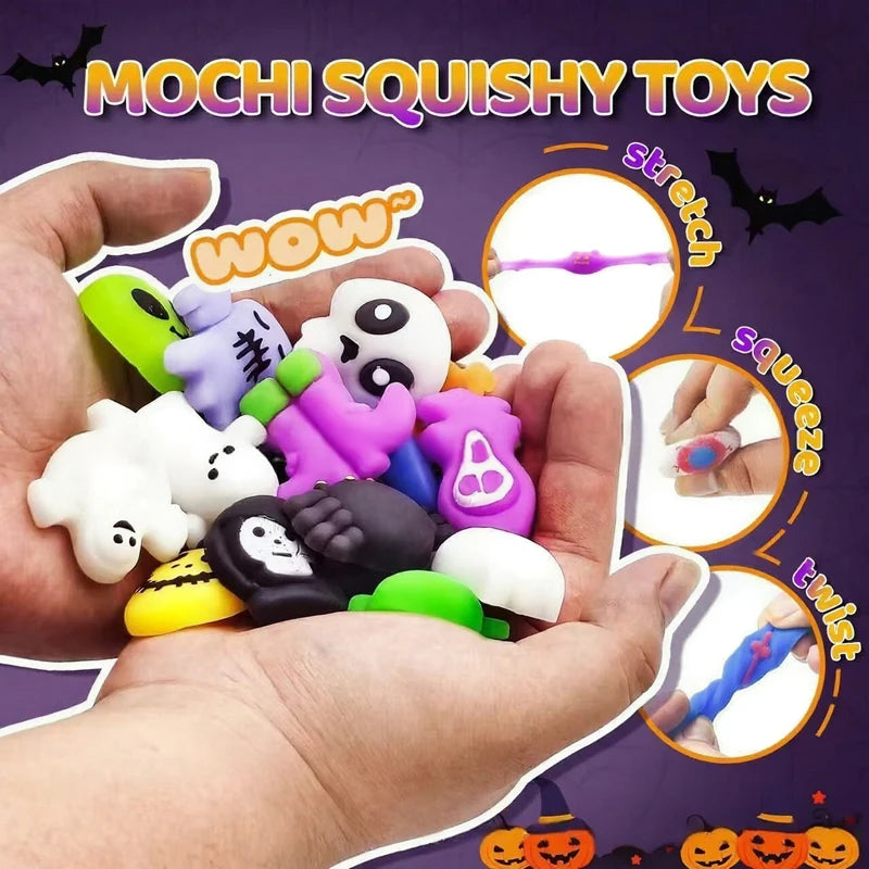 Halloween Mini Squishy Advent Calendar – Ghost, Pumpkin, Bat & Witch Blind Box