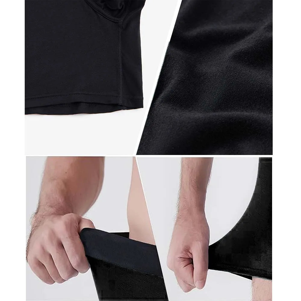 6Pcs Men's Bamboo Fiber Boxer Briefs Solid Color Simple Mid Waist Sports Underpants Soft Breathable High Quality Male Underwear