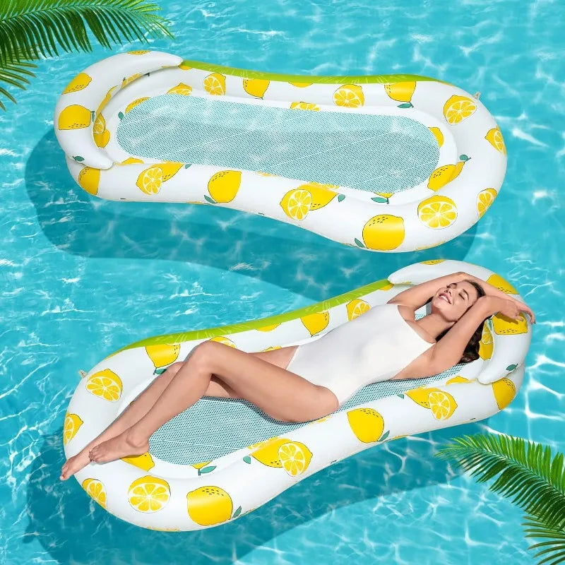 Inflatable Floating Row Toys for Adults PVC Foldable Children Water Hammock Inflatable Mat Lounge Chair Summer Outdoor Pool Toy