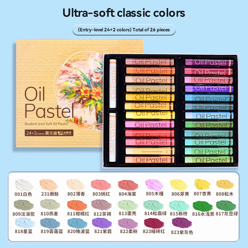 Artist Soft Oil Pastel Set 24/36/48 Colors Professional Painting Drawing Graffiti Art Crayons Washable Non Toxic Oil Paint Stick
