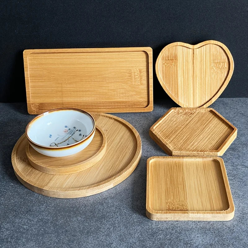 A Set of DIYMosaic Coasters in Various Shapes, Handmade Materials, Coaster, Heatproof Mat, Art Tray, Solid Wood Decorative Craft