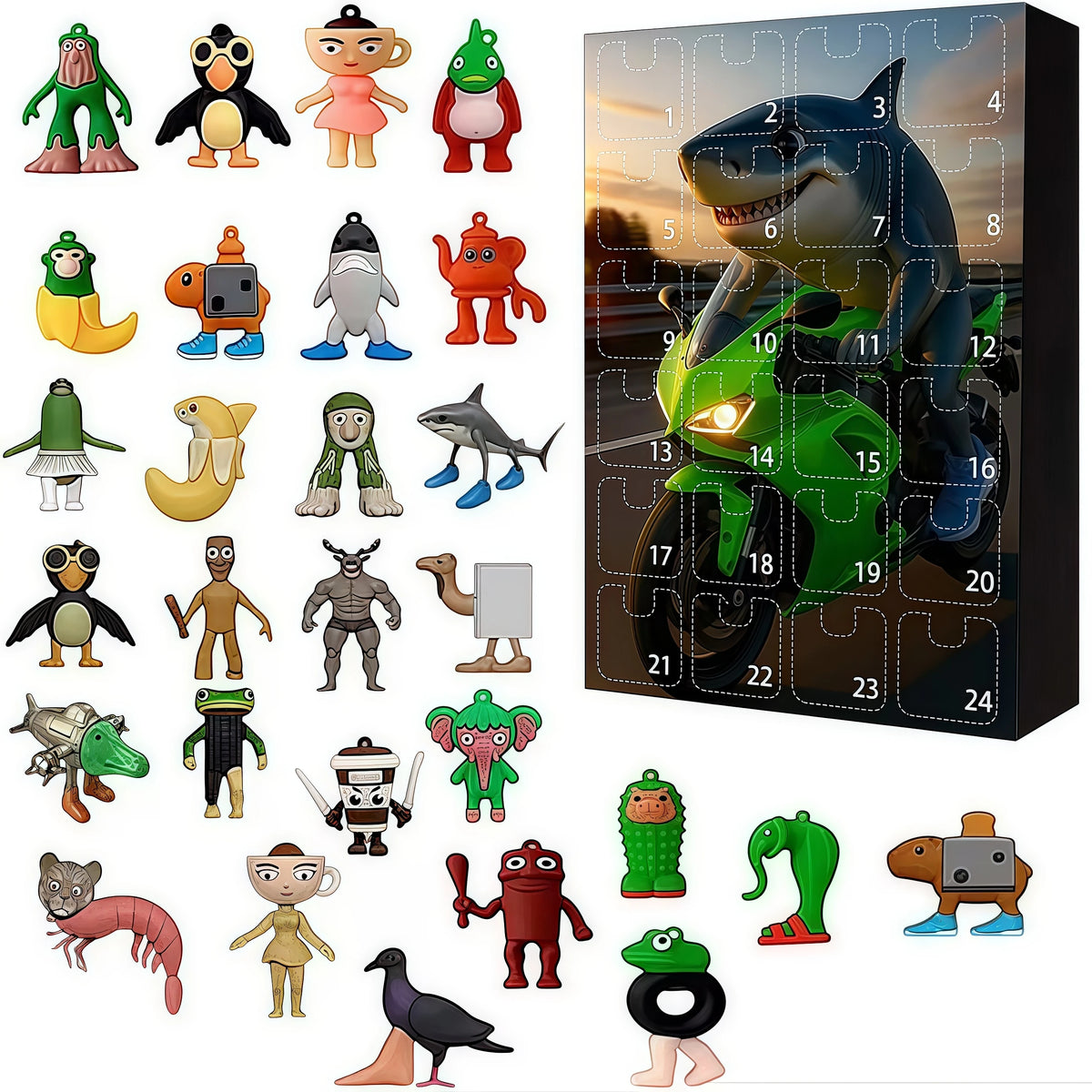 2025 Italian Brainrot Advent Calendar Tung Tung Tung Sahur Tralalelo Tralala Countdown Advent Calendar Christmas Gift 24 Days
