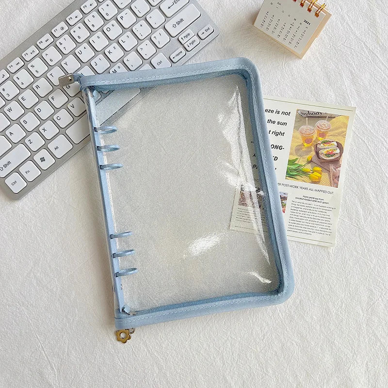 A5 A6 Zipper Binder Photo Card Collection Book Postcard Organizer Diary Notebook School Stationery