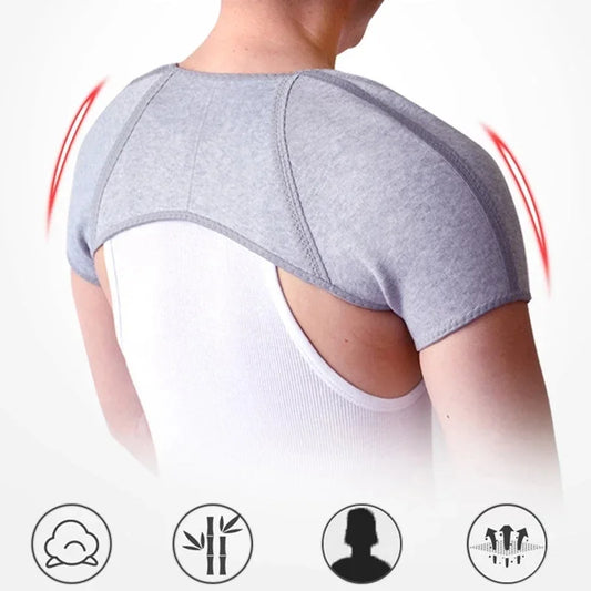Back Support Shoulder Guard Brace Retaining Straps Posture Sport Injury Back Pad Belts Keep Warm Portable Comfortable 1Pcs