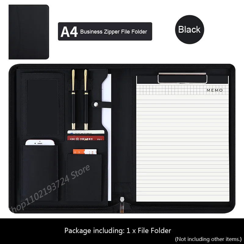Multifunctional Conference Folder Document A4 Business Stationery Folder Leather Contract Office Filing Binders Folders Supplies