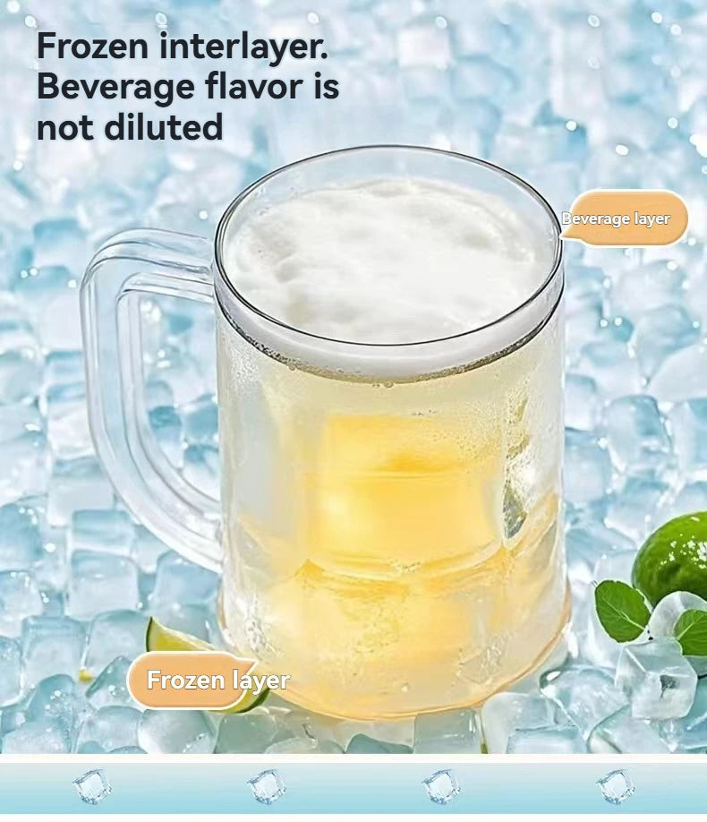 Double-layered ice cups, Perfect for a pool party to keep you cool throughout the summer.double-layer beer mugs, chilled cooling