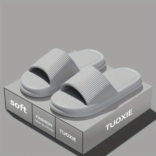 Men Summer Silent Slippers Indoor Home Bathroom Anti-Slip Soft EVA Sole Odor-Proof Sandals for Women Comfort Lightweight