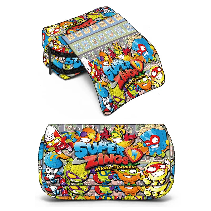 Super Zings Pencil Case Kids Pencil Holder Funny Superzings Printed Pen Bag Students Cute Bag Teens Bag Boy Girl for School