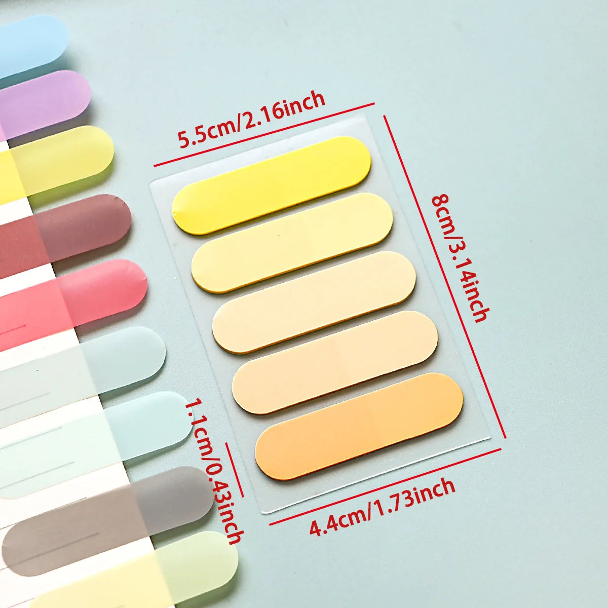 100 Sheets Writable Sticky Tabs Book Tabs Page Markers Translucent Sticky Note Tabs Post It Stick Tabs Annotation Tabs Index