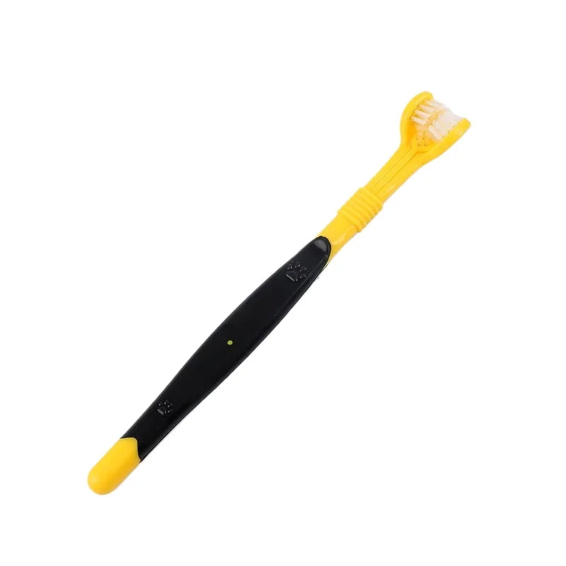 3-Sided Pet Toothbrush Dog Plastic Toothbrush Removing Bad Breath Tartar Cleaning Mouth Pet Dental Care Cat Cleaning Mouth
