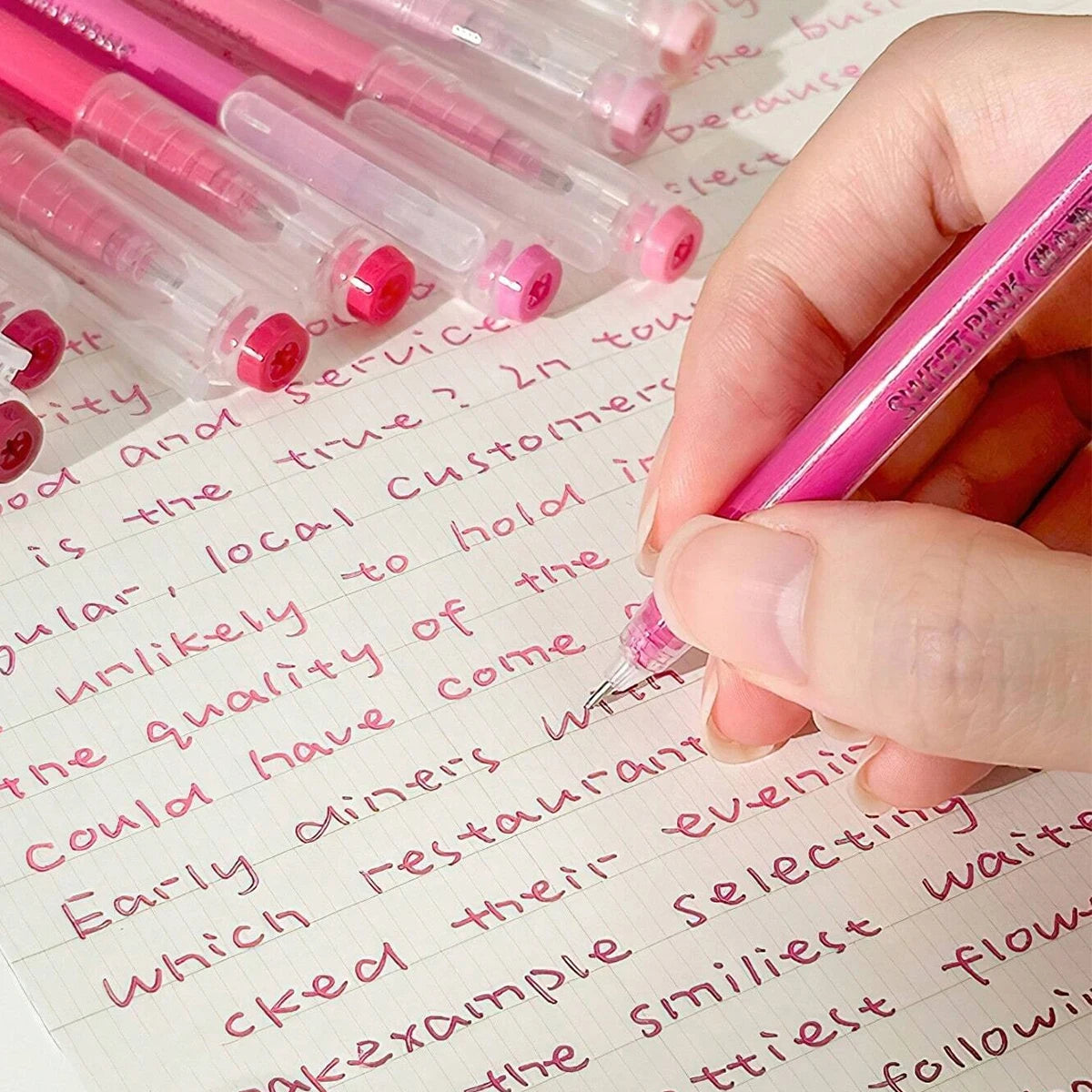 Languo Gel Pen Large Capacity Handbook Pens 6/9Pcs 0.6mm Student Art Diy Doodling Drawing Markers Office Kawaii Art Stationery