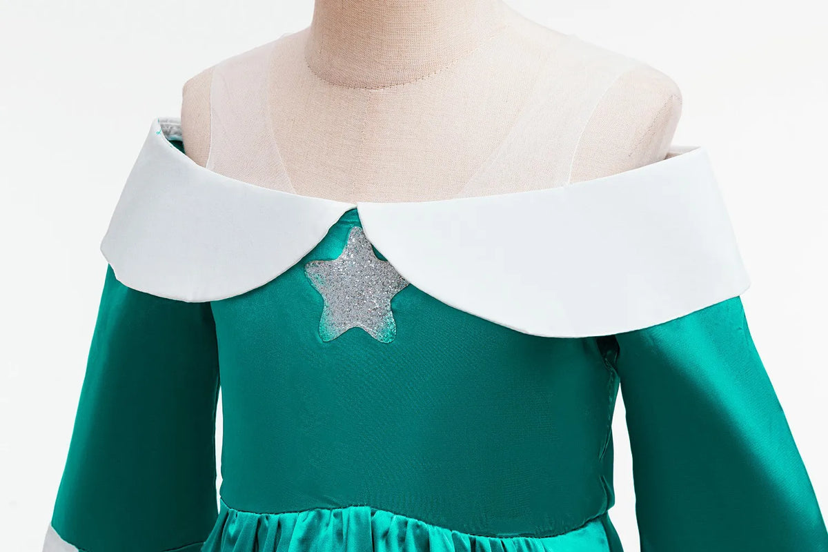 Rosalina Princess Fancy Dress The Galaxy Movie Kids Girls Role play Silk trailing Long Dress Costume Halloween Party Outfits