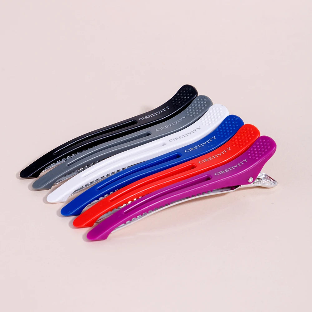 6Pcs Hairdressing Clamps Women's Claws Section Clips Barber Crocodile Hairpin Salon Styling Tools Hair Accessories