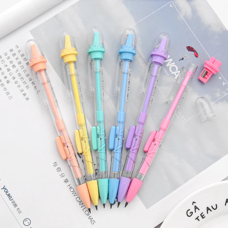 4 pcs/lot Cartoon Activity Pencil 2.0mm Pupils Nontoxic mechanical pencil Office Writing Children kid Stationery school supplies