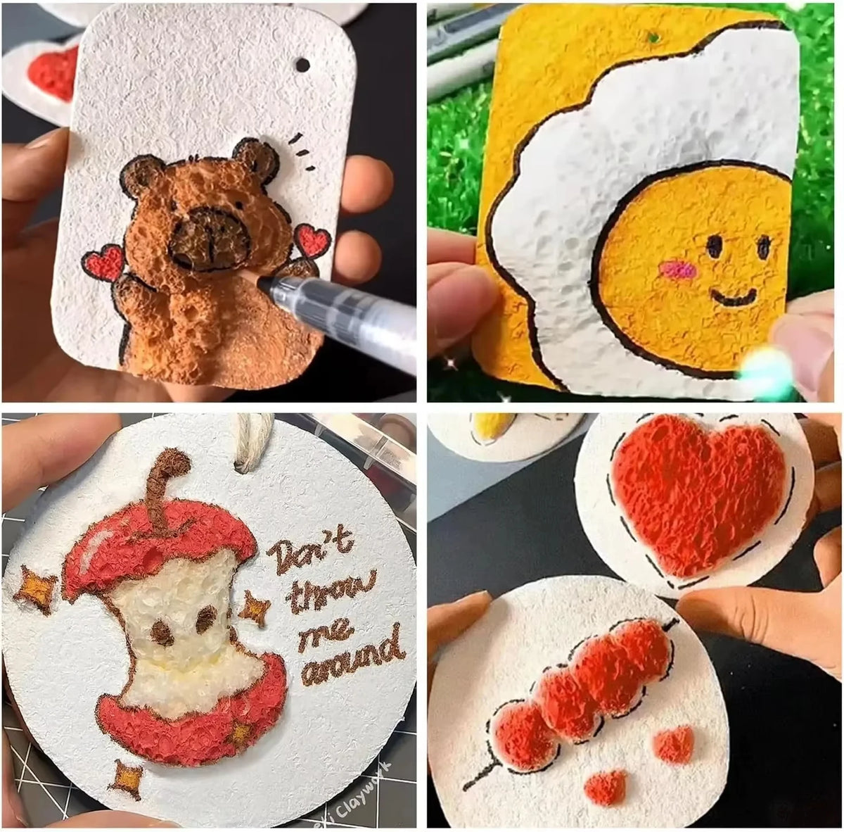 3D Drawing Magic Canvas Sponge Kid DIY Kids Painting Paper 3D Art Drawing Paper for Kid DIY Painting Magics Texture Painting Kit