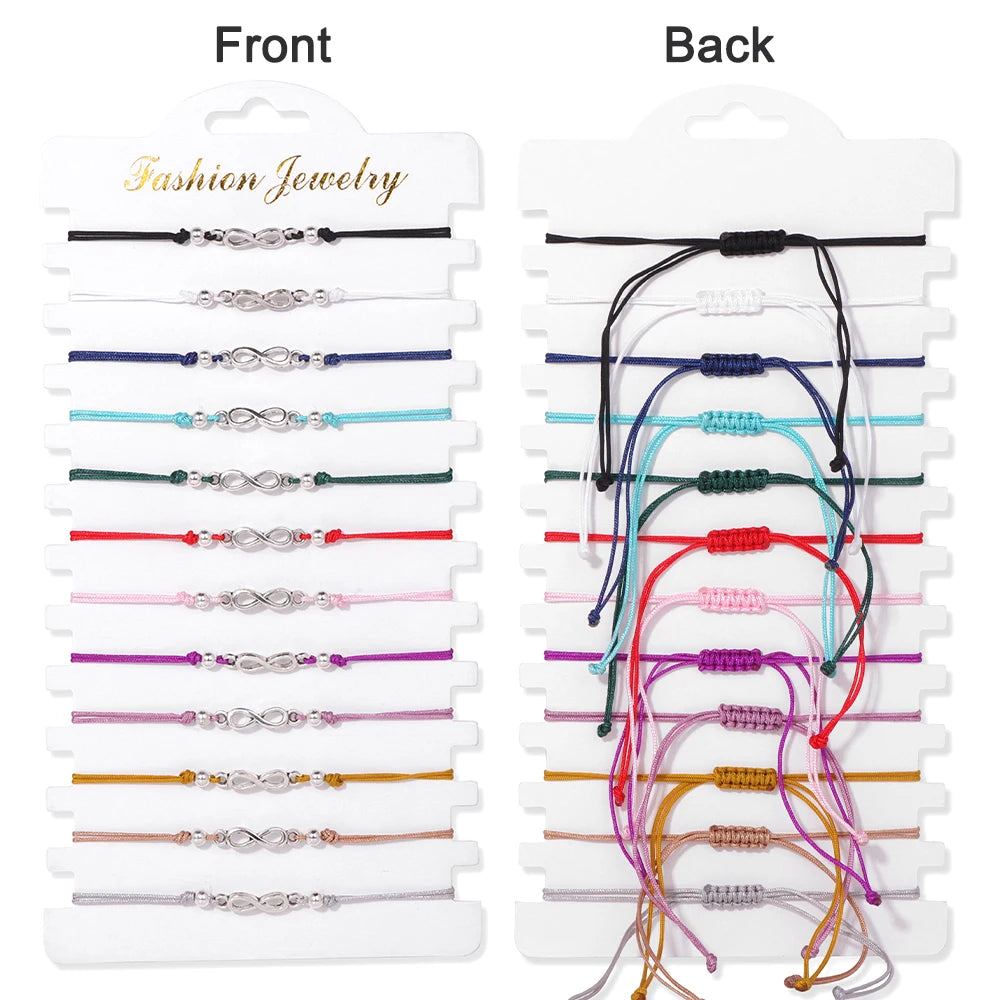 Wholesale 12pcs/set Bohemia Bracelet Set Colorful Natural Stone Crystal Seed Beads Evil Eye Braided Bracelets For Women Men