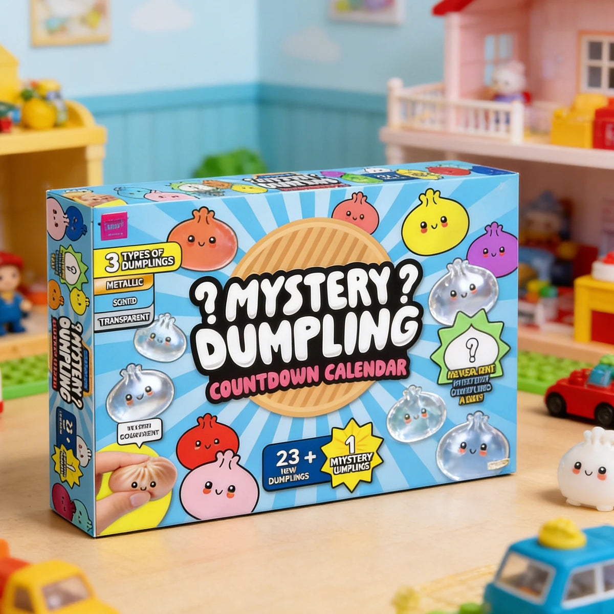 24 Days Squeeze Dumpling Advent Calendar Slow Rising Dumpling Squishies Decompression Dough Dumpling Squishy Toy for Kids Adults