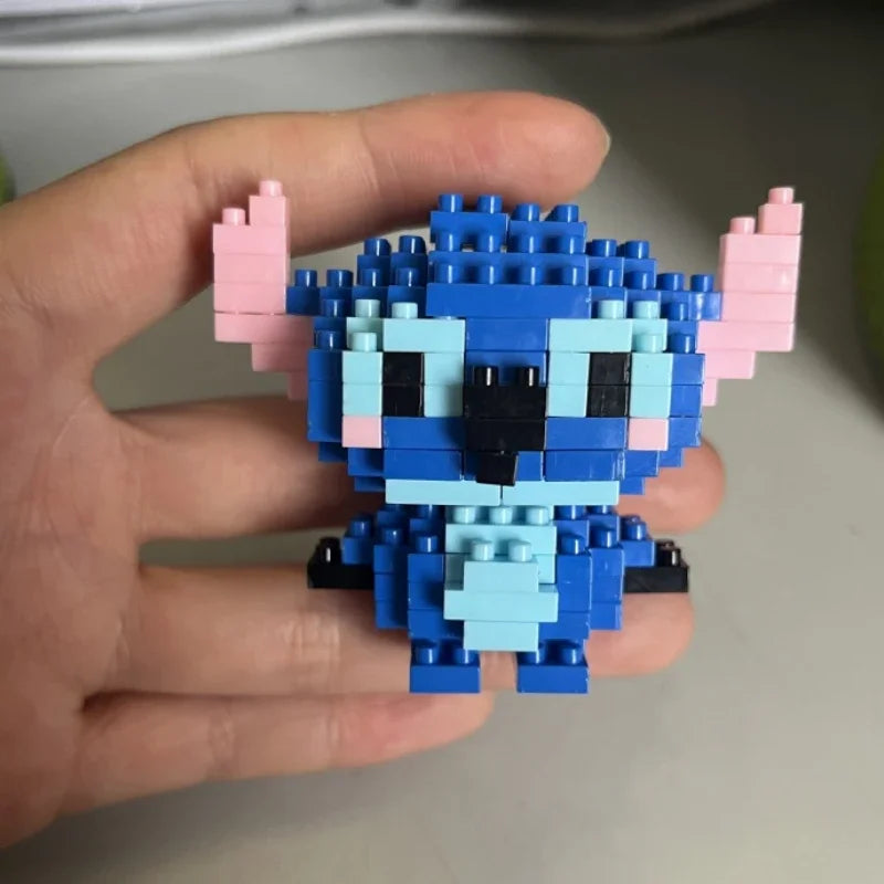 Disney Stitch Building Blocks Anime Kawaii Cartoon mini Action Children's Figures Blocks Bricks Assemble DIY Toys Gift for Kids