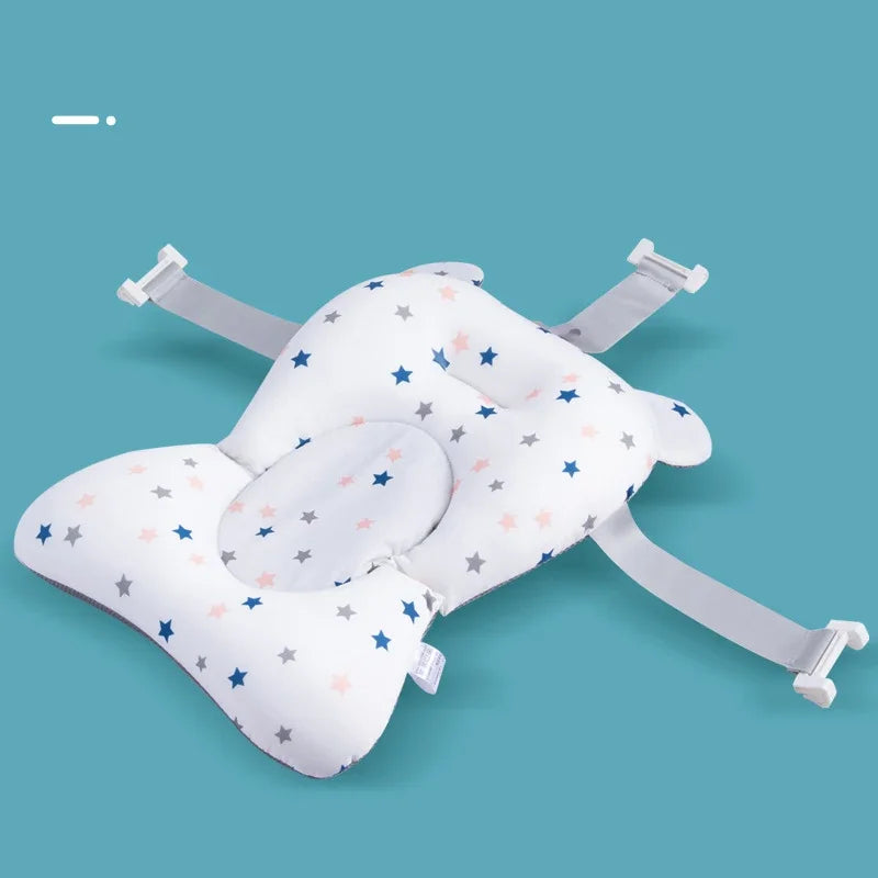 Newborn Bathtub Pillow Infant Anti-Slip Soft Comfort Body Cushion Baby Bath Seat Support Mat Foldable Bath Tub Pad &amp Chair