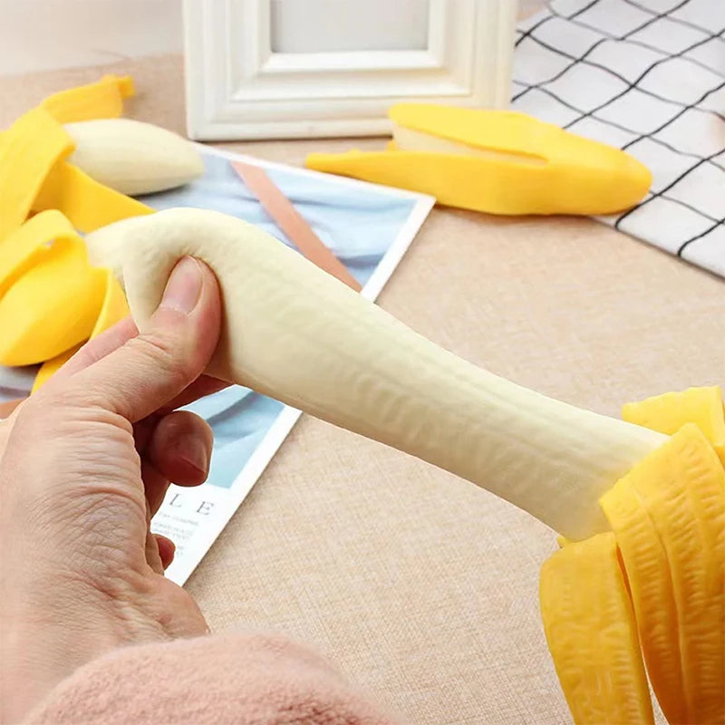 Super Stretchy Banana,Squishy Banana Fidget Stress Relief Toy for Kid and Adults,Super Soft Stress Relief Banana Party Favors