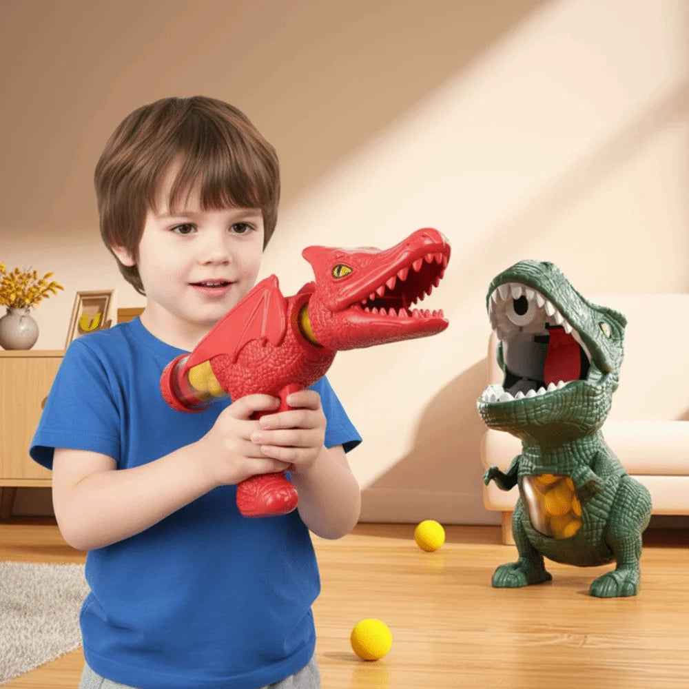 Soft Ball Design Dinosaur Launch Ejector Competition Feature Ball Launch Soft Ball Ejector Pneumatic Mechanism Tyrannosaurus Rex