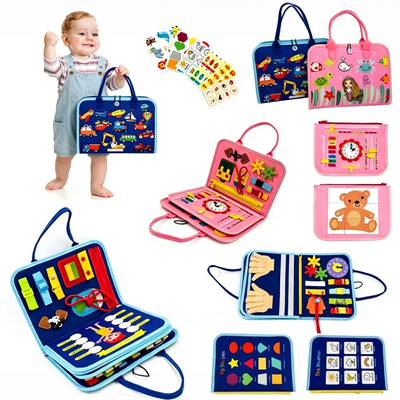 New Busy Board Montessori Toys for Toddler Busy Book Sensory Preshool Early Education Learning Fine Motor Skills Toys For Kids