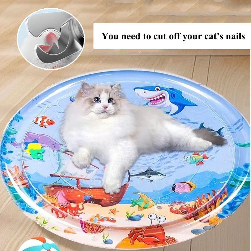 Summer Pet Inflatable Water-filled Mat Thickened And Durable Pet Breathable Water Mat To Cool Down Interactive Cat Pad Supplies