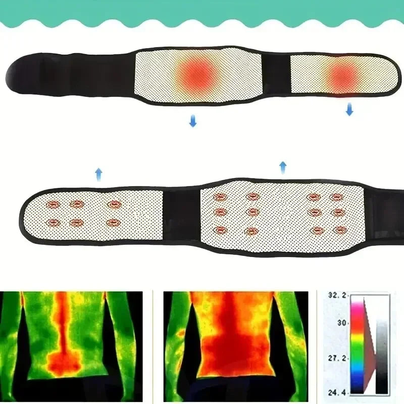 Adjustable Tourmaline Self-heating Magnetic Therapy Waist Belt Lumbar Support Back Waist Support Brace Double Banded aja lumbar