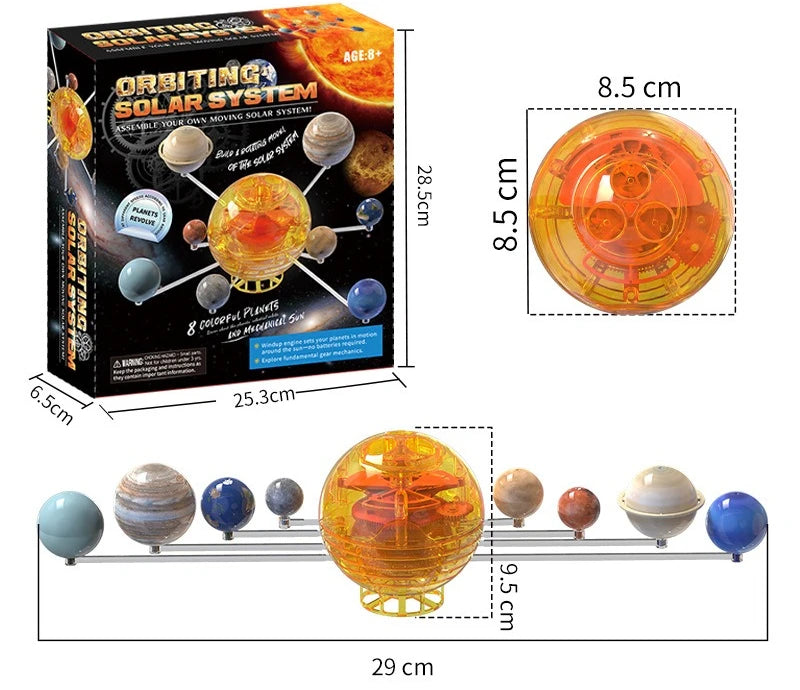 Solar System Model STEM 3D Assembly Toy 8 Planets Projection Device Kids Early Education Learning Science Enlightenment