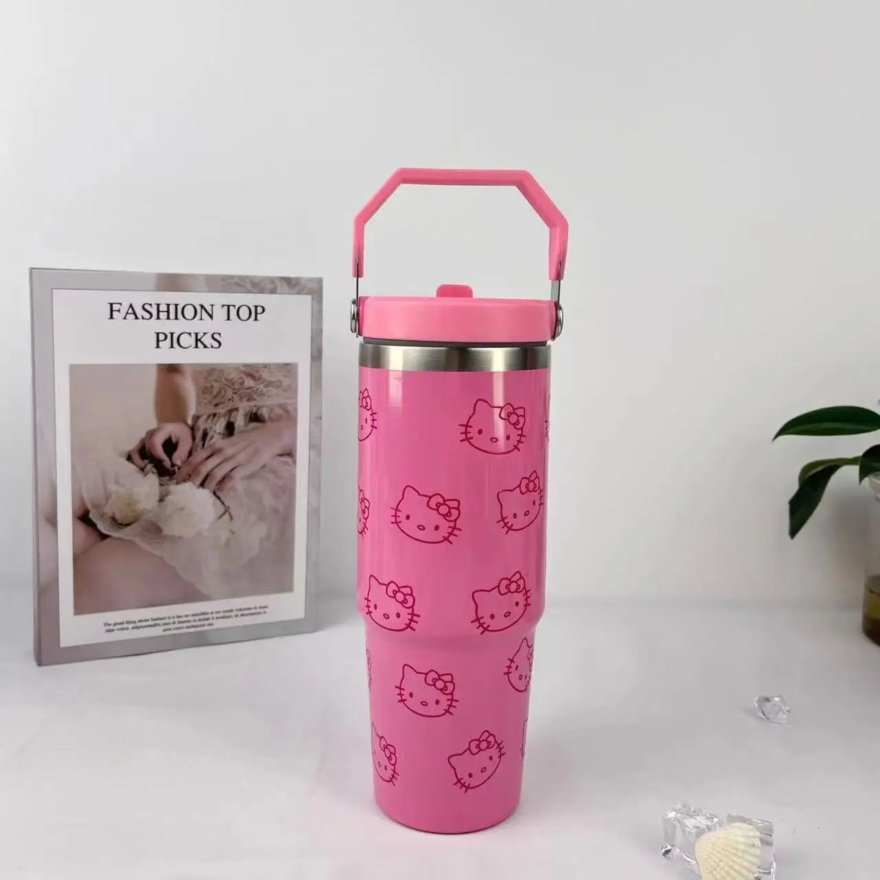 New 40oz Vacuum Hello Kitty Insulated Tumbler Stainless Steel Insulated Water Bottle Vacuum Thermal Flask For Women Men