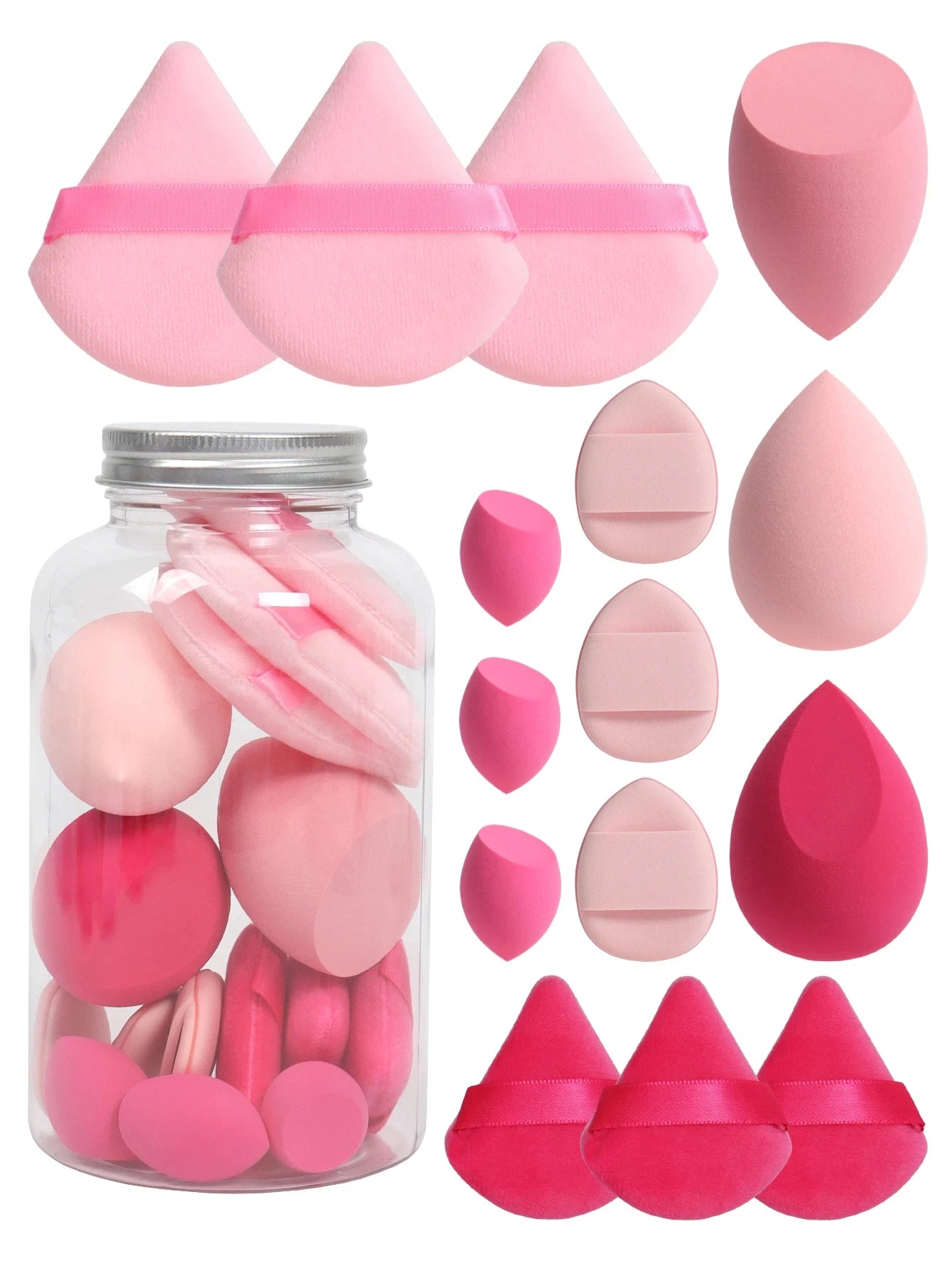 12/15Pcs Makeup Sponge Cosmetic Puff Foundation Sponges Blender Beauty Egg Powder Puffs Women Make Up Accessories Makeup Tools