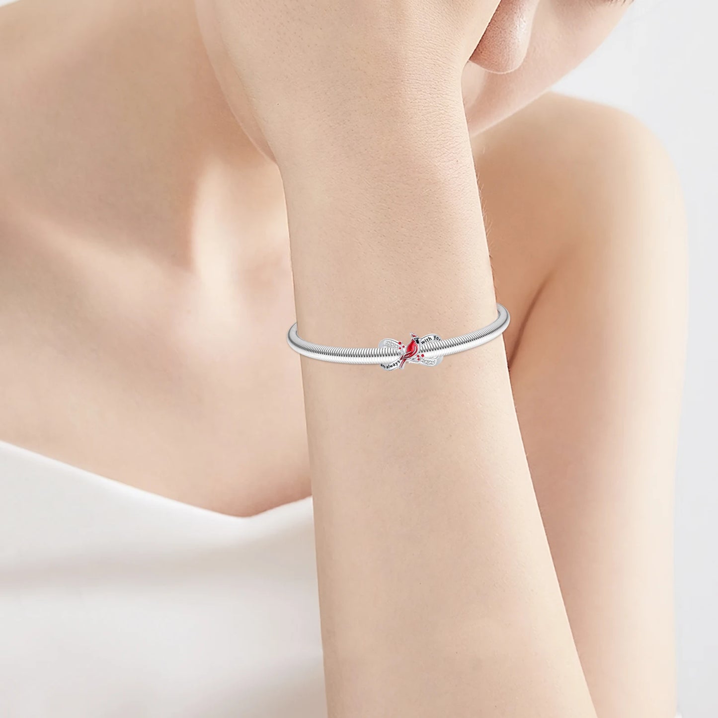 S925 sterling silver Love Cross Cardinal bird beads Charms Beads Fit 925 Original Bracelet DIY Jewelry Women's gift