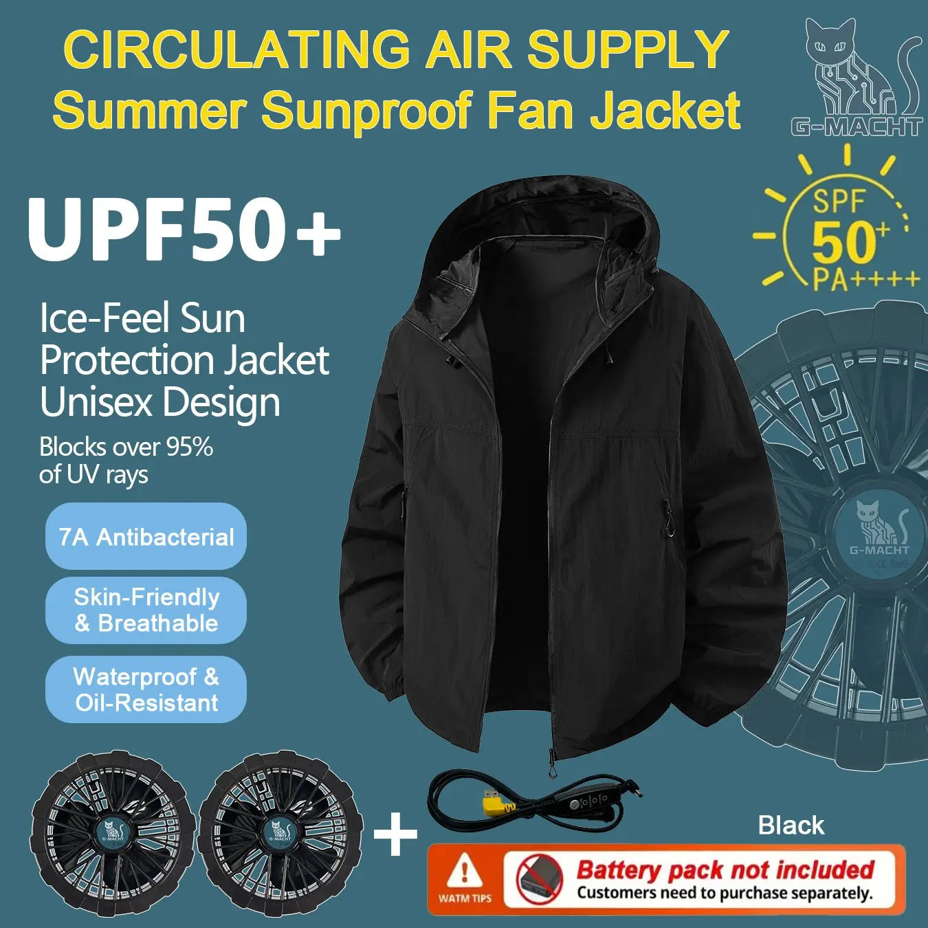 Couple Summer Cooling Fan Vest, Breathable Heat-Resistant Air Conditioned Sleeveless Workwear for Outdoor Use(Not Power)