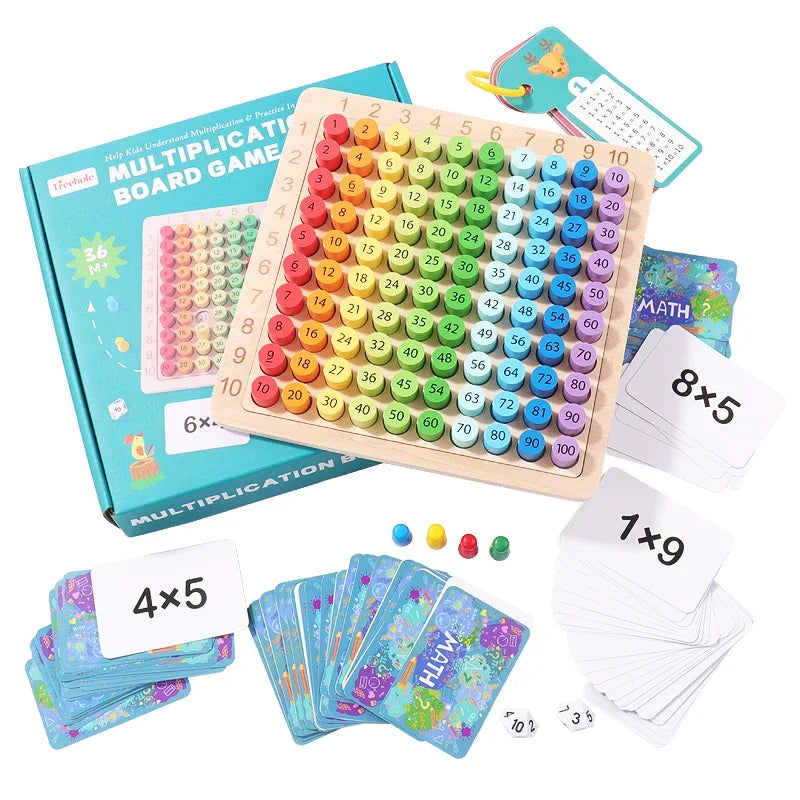 Wooden Toys Math Toys 99 Multiplication Table Math Arithmetic Teaching Aids Gifts for  Friends