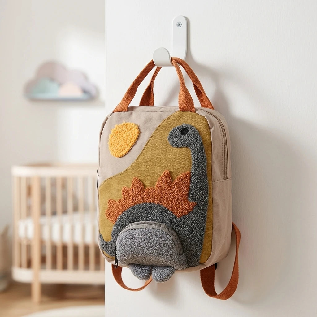 Premium Cartoon Dinosaur Children S Backpack High Quality Durable Canvas Portable Waterproof Comfortable Fashion Schoolbag For