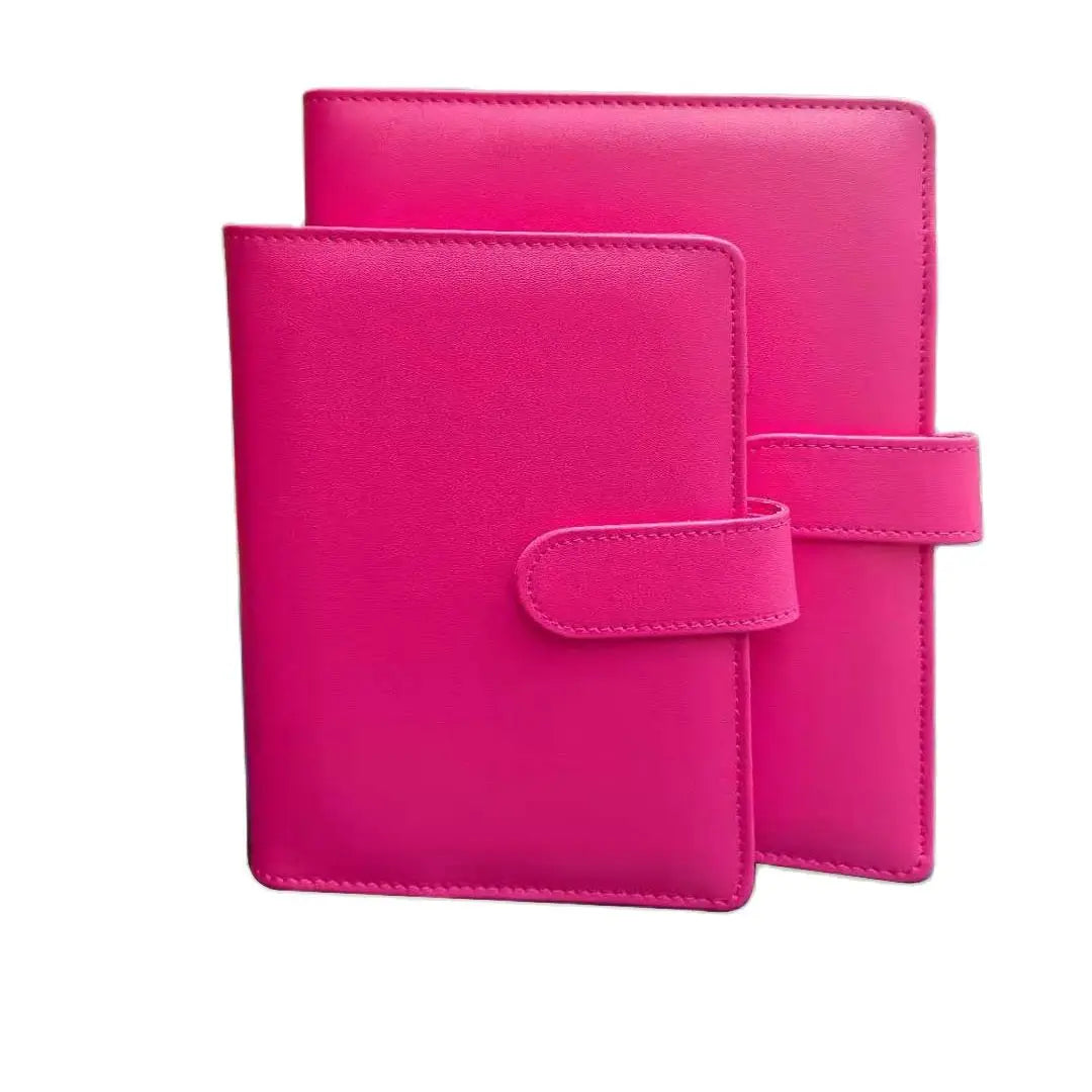 A6/A5 Macaroon Color PU Leather DIY Binder Notebook Cover Diary Agenda Planner Paper Cover School Stationery