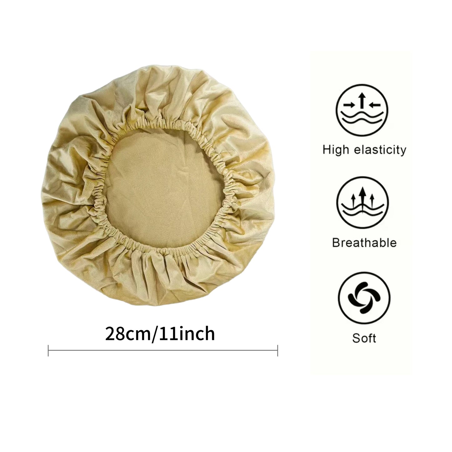 Reusable Shower Cap for Women, Large Waterproof Shower Bonnet Washable Elastic Band Bath Hair Hat for Long Hair, Braids