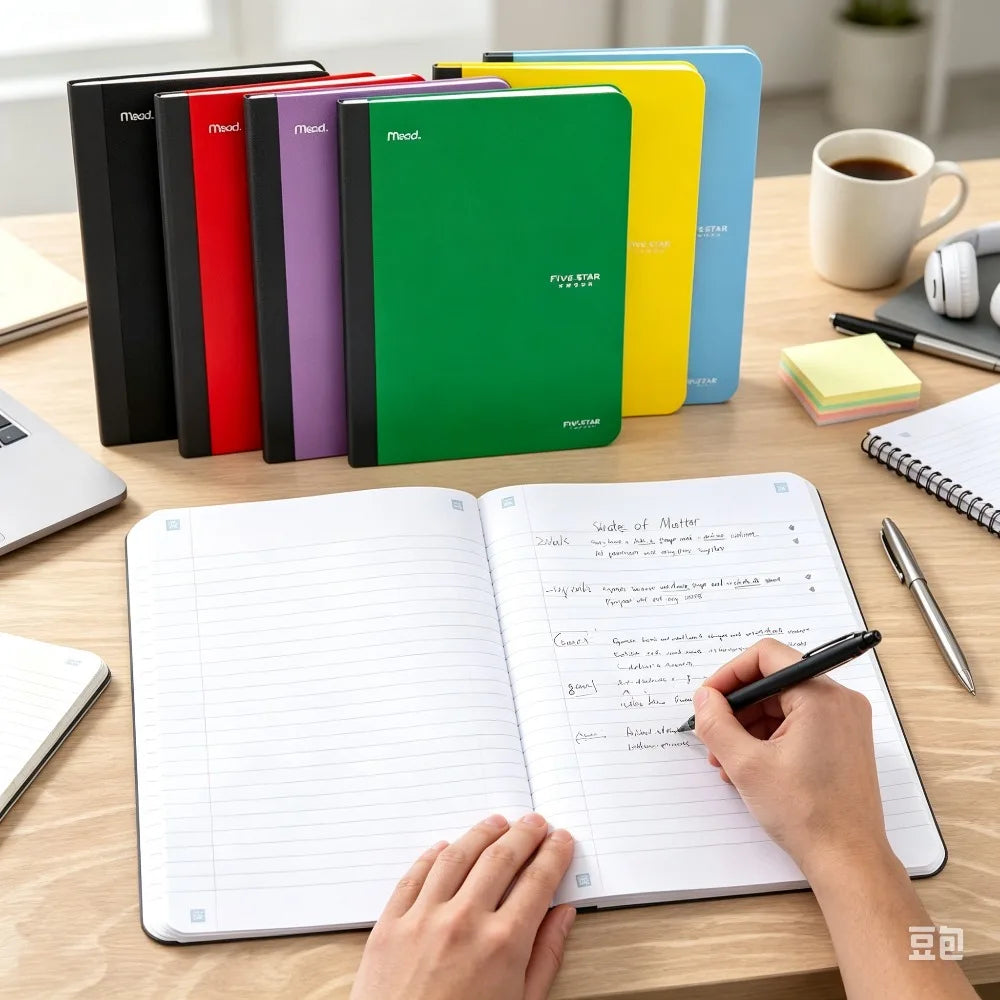 9.75" x 7.5" Wide Ruled Composition Notebook, 80 Pages, Flexible Soft Cover, Acid-Free Paper, Rounded Corners, Premium Stationery for Adults & Students