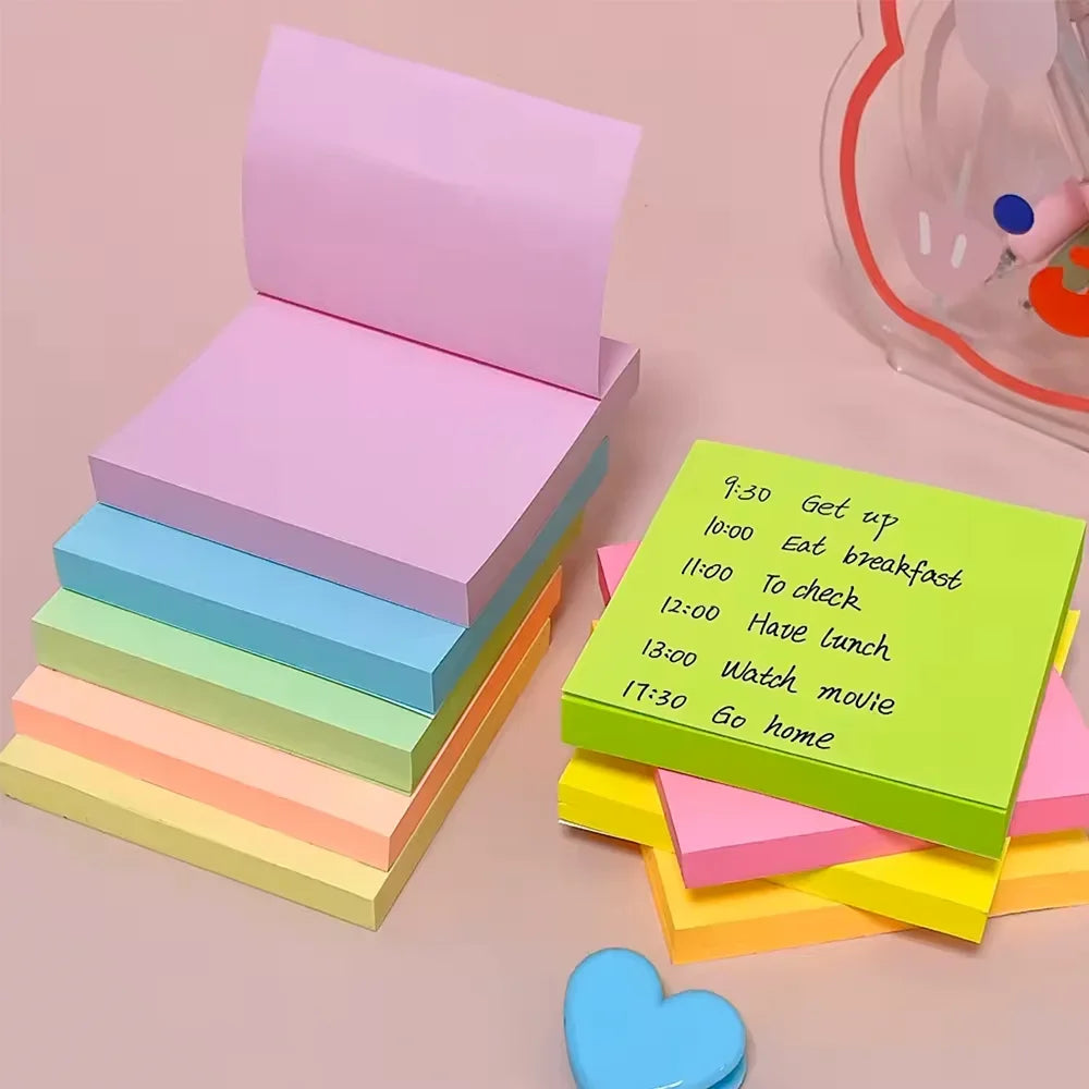 100sheets Color Sticker Notes Sticky Notes Pads Posits Stationery Memo Notepad Notebook School Office Posted It Paper Sticker
