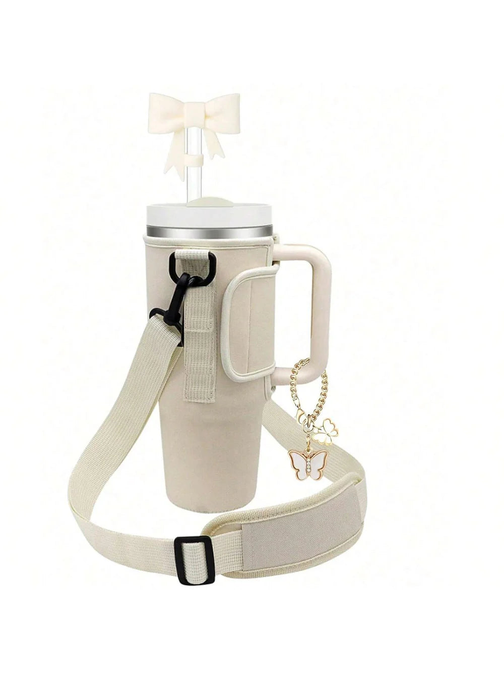 1PC Water Bottle Carrier Bag for Large Capacity Tumbler Cup with Handle Water Bottle Cup Sleeve with Adjustable Shoulder Strap